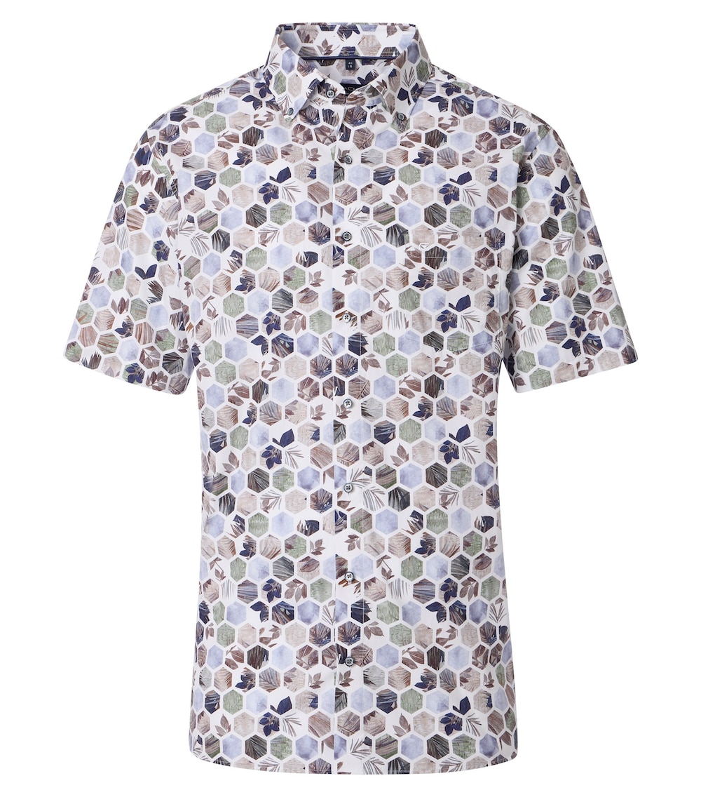 Große Größen CASAMODA Businesshemd Kurzarm Print Comfort Fit, Herren, blau, Größe: 26, Baumwolle, Happy Size Men Große Größen CASAMODA Businesshemd Kurzarm Print Comfort Fit, Herren, blau, Größe: 26, Baumwolle, Happy Size Men von Happy Size Men