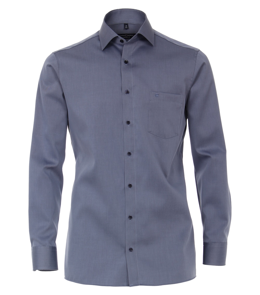 Große Größen Businesshemd extra langer Arm 69cm uni Comfort Fit, Herren, blau, Größe: 64, Baumwolle, Happy Size Men von CASAMODA