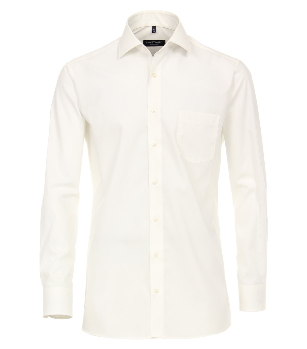 Große Größen Businesshemd extra langer Arm 72cm uni Modern Fit, Herren, beige, Größe: 56, Baumwolle, Happy Size Men von CASAMODA