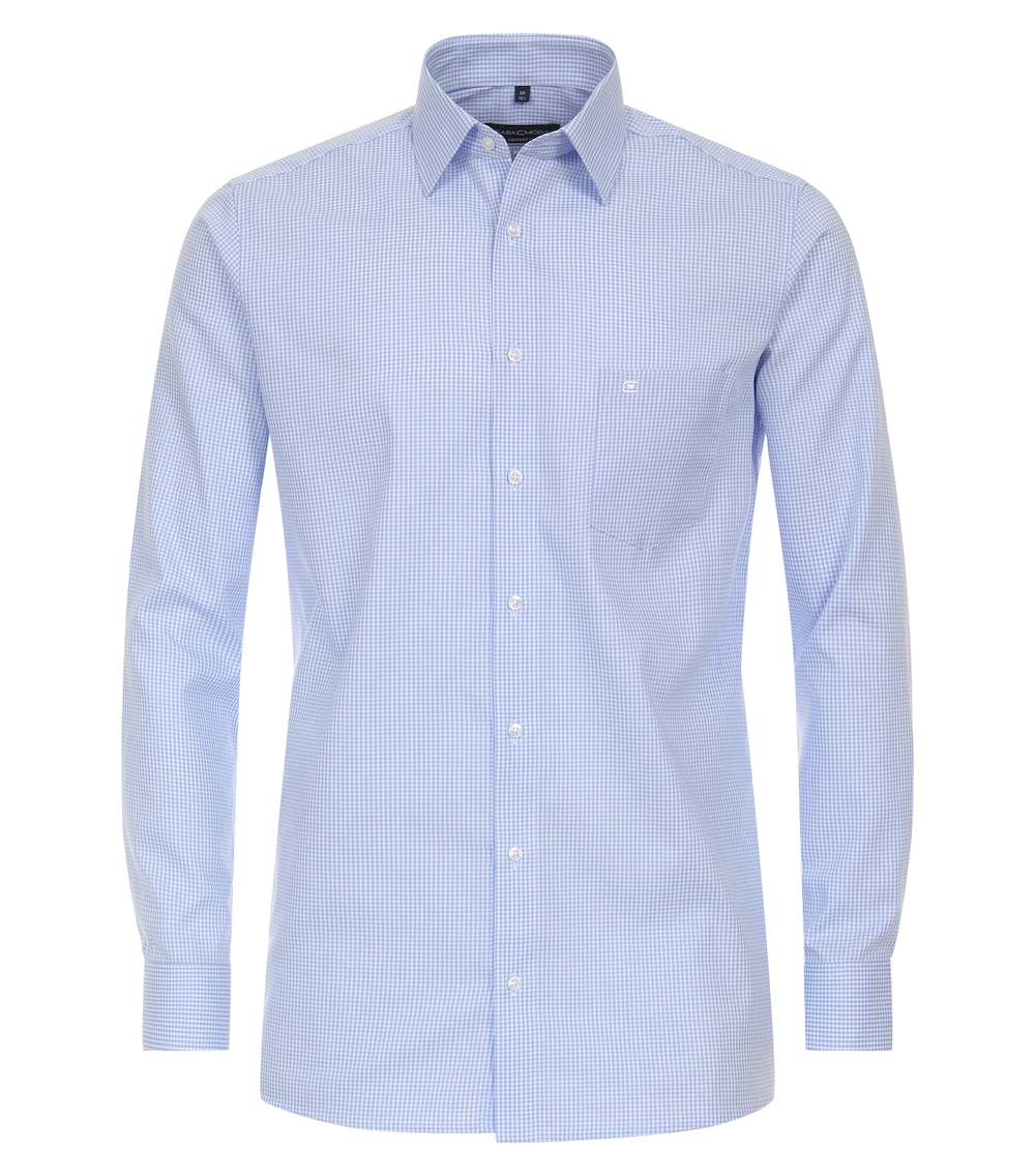 Große Größen Businesshemd kariert Comfort Fit, Herren, blau, Größe: 72, Baumwolle, Happy Size Men Große Größen Businesshemd kariert Comfort Fit, Herren, blau, Größe: 72, Baumwolle, Happy Size Men von CASAMODA