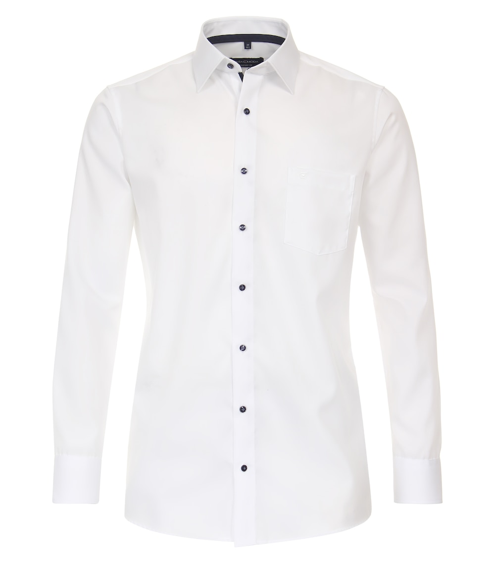 Große Größen Businesshemd uni Comfort Fit, Herren, weiß, Größe: 74, Baumwolle, Happy Size Men von CASAMODA