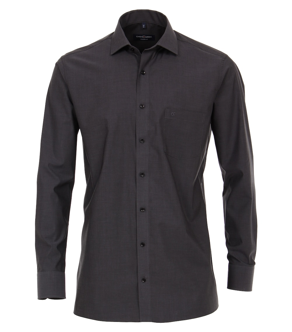 Große Größen Businesshemd uni Modern Fit, Herren, braun, Größe: 56, Baumwolle, Happy Size Men von CASAMODA