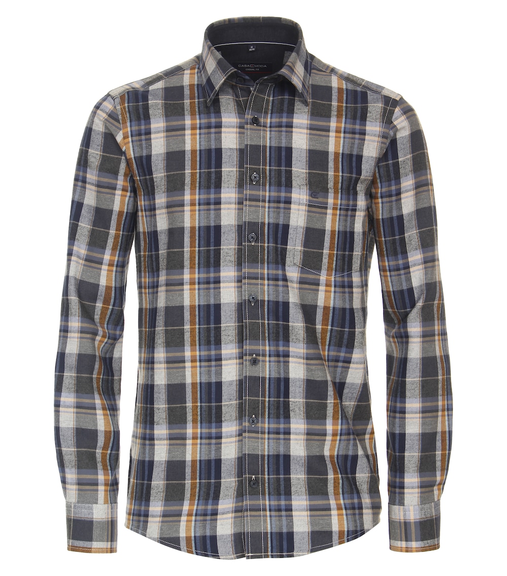 Große Größen Flanellhemd kariert Casual Fit, Herren, grün, Größe: 3XL, Baumwolle, Happy Size Men von CASAMODA