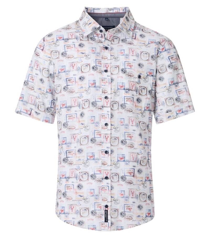 Große Größen Freizeithemd Kurzarm Print Casual Fit, Herren, blau, Größe: 3XL, Baumwolle, Happy Size DE Men Große Größen Freizeithemd Kurzarm Print Casual Fit, Herren, blau, Größe: 3XL, Baumwolle, Happy Size DE Men von CASAMODA