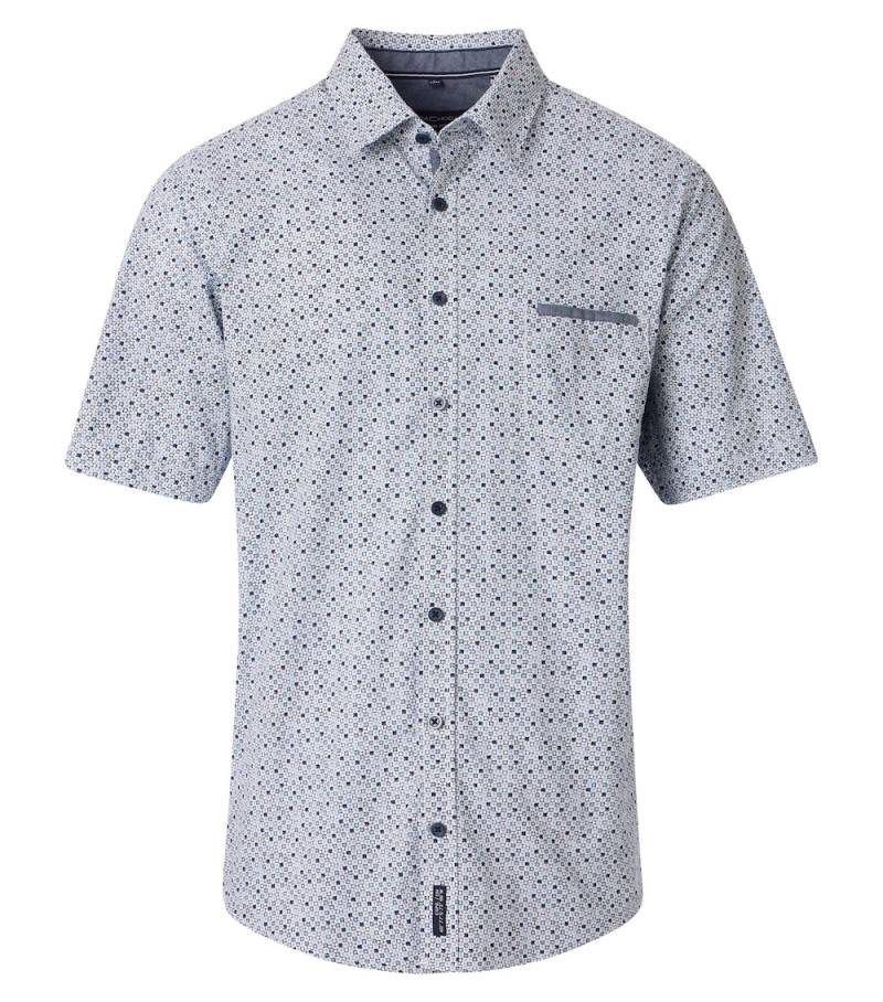 Große Größen Freizeithemd Kurzarm Print Casual Fit, Herren, blau, Größe: L, Baumwolle, Happy Size DE Men Große Größen Freizeithemd Kurzarm Print Casual Fit, Herren, blau, Größe: L, Baumwolle, Happy Size DE Men von CASAMODA