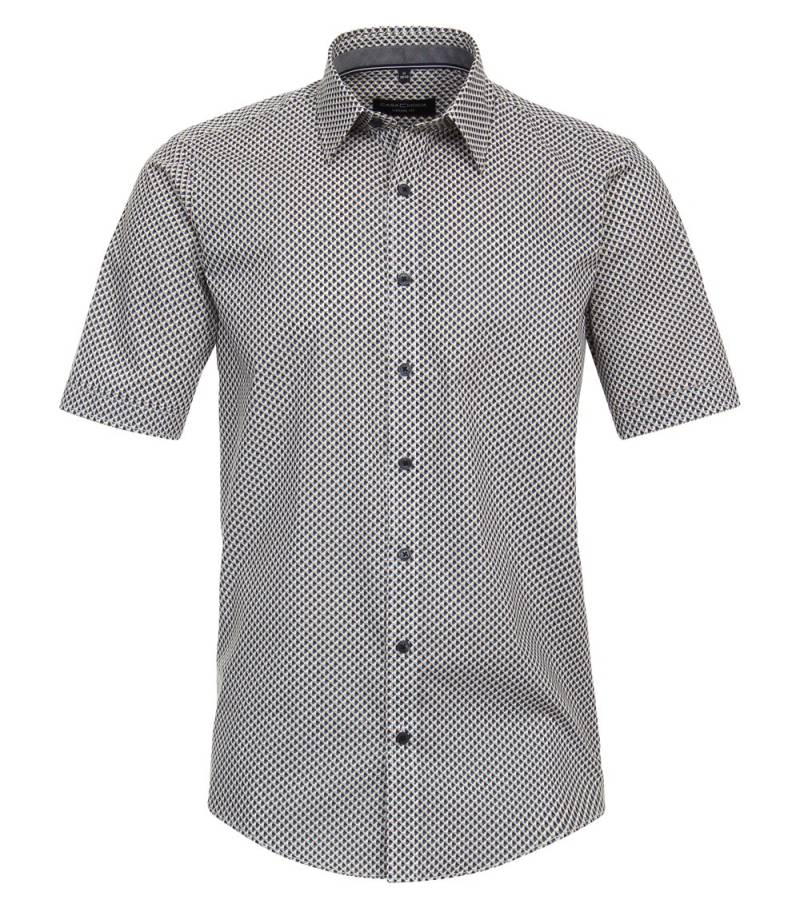 Große Größen Freizeithemd Kurzarm Print Casual Fit, Herren, grau, Größe: L, Baumwolle, Happy Size DE Men Große Größen Freizeithemd Kurzarm Print Casual Fit, Herren, grau, Größe: L, Baumwolle, Happy Size DE Men von CASAMODA