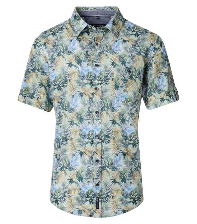 Große Größen Freizeithemd Kurzarm Print Casual Fit, Herren, türkis, Größe: L, Baumwolle, Happy Size DE Men Große Größen Freizeithemd Kurzarm Print Casual Fit, Herren, türkis, Größe: L, Baumwolle, Happy Size DE Men von CASAMODA