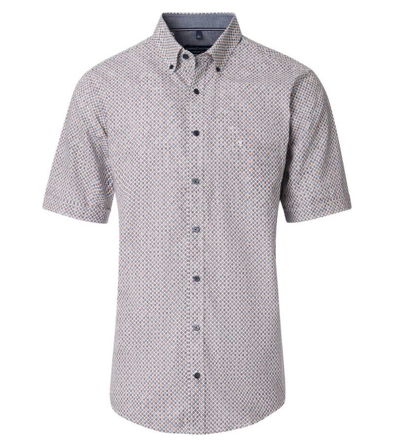 Große Größen Freizeithemd Kurzarm Print Comfort Fit, Herren, orange, Größe: 6XL, Baumwolle, Happy Size DE Men Große Größen Freizeithemd Kurzarm Print Comfort Fit, Herren, orange, Größe: 6XL, Baumwolle, Happy Size DE Men von CASAMODA