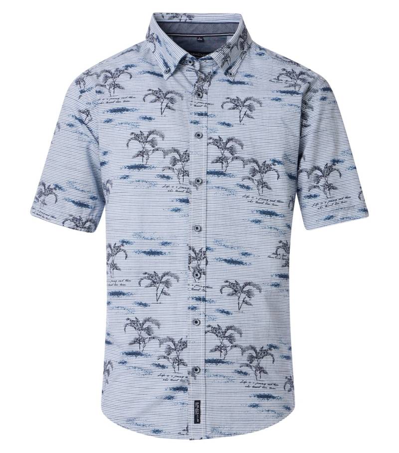 Große Größen Freizeithemd Kurzarm gestreift Casual Fit, Herren, blau, Größe: 6XL, Baumwolle, Happy Size DE Men Große Größen Freizeithemd Kurzarm gestreift Casual Fit, Herren, blau, Größe: 6XL, Baumwolle, Happy Size DE Men von CASAMODA