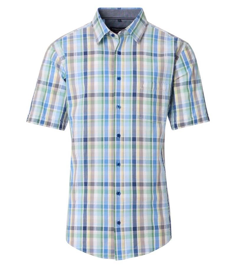 Große Größen Freizeithemd Kurzarm kariert Casual Fit, Herren, blau, Größe: XL, Baumwolle, Happy Size DE Men Große Größen Freizeithemd Kurzarm kariert Casual Fit, Herren, blau, Größe: XL, Baumwolle, Happy Size DE Men von CASAMODA