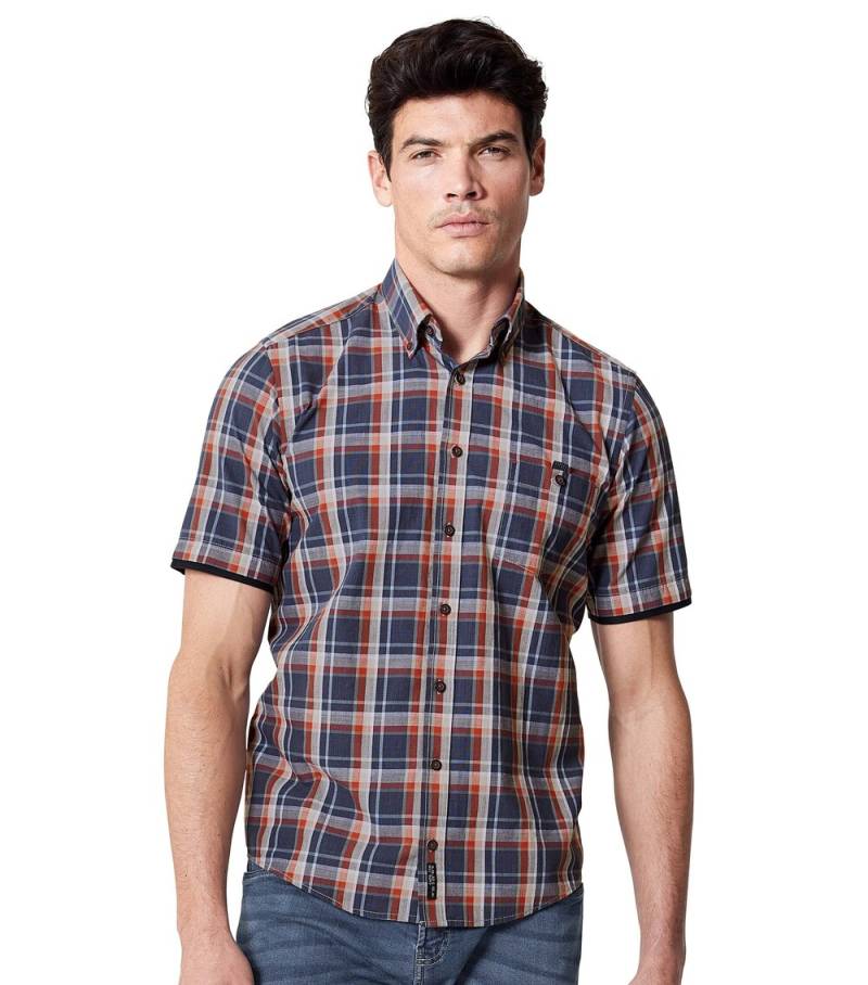 Große Größen Freizeithemd Kurzarm kariert Casual Fit, Herren, grau, Größe: 6XL, Baumwolle, Happy Size DE Men Große Größen Freizeithemd Kurzarm kariert Casual Fit, Herren, grau, Größe: 6XL, Baumwolle, Happy Size DE Men von CASAMODA