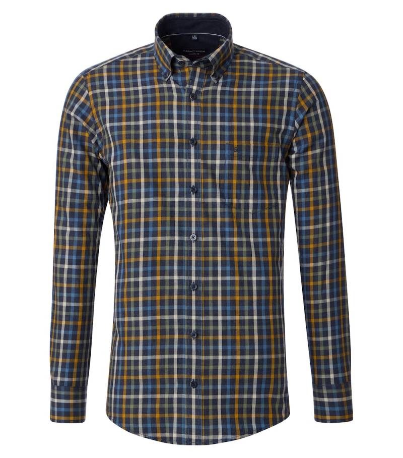 Große Größen Freizeithemd kariert Casual Fit, Herren, blau, Größe: 4XL, Baumwolle, Happy Size DE Men von CASAMODA