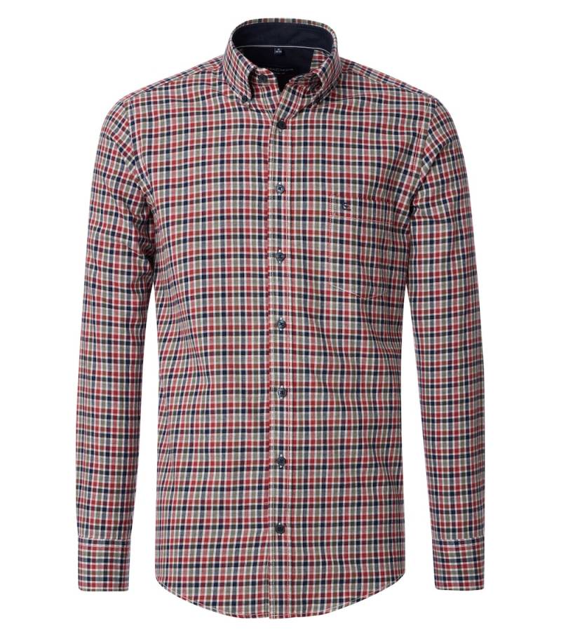 Große Größen Freizeithemd kariert Casual Fit, Herren, rot, Größe: XL, Baumwolle, Happy Size DE Men von CASAMODA