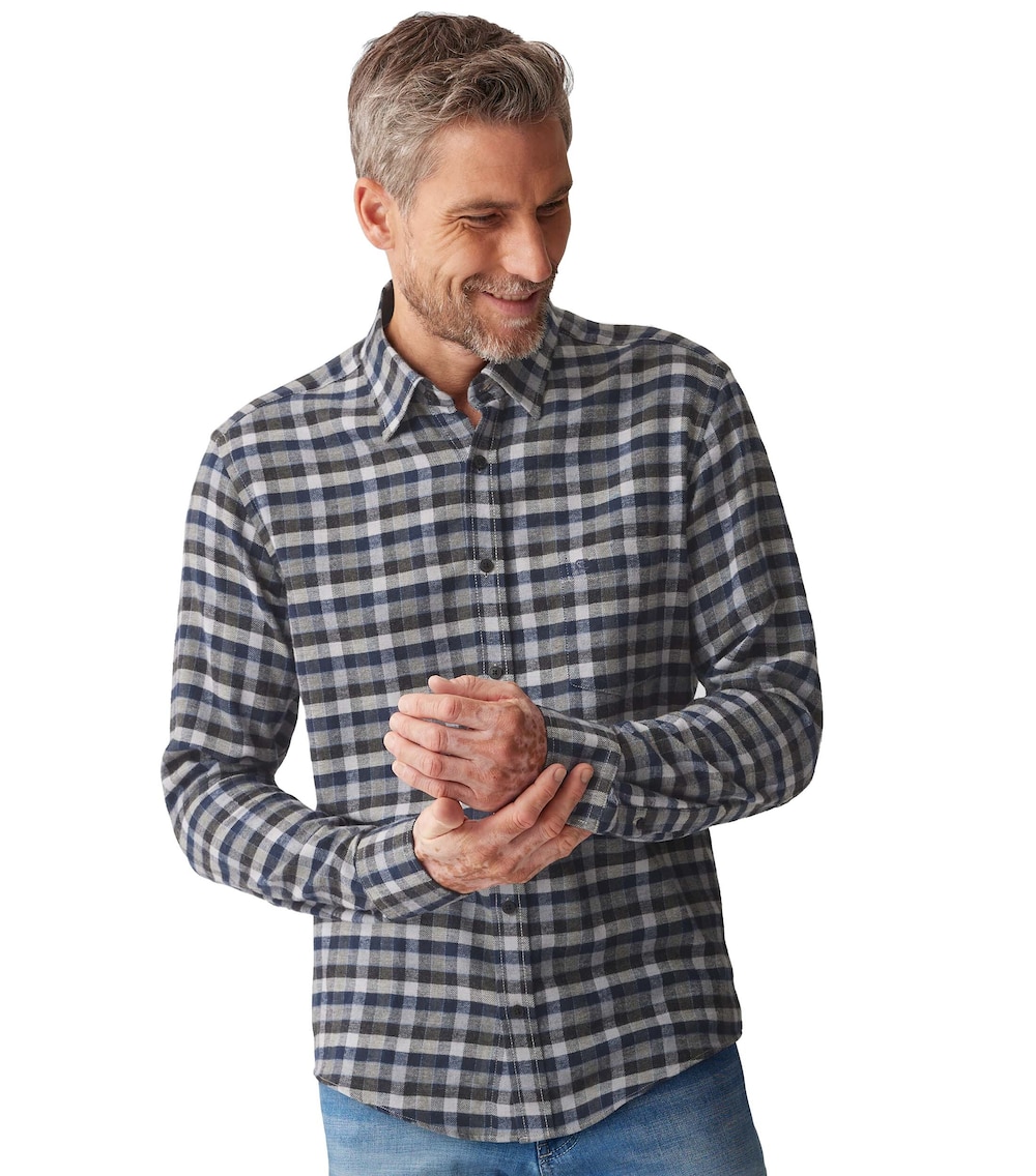 Große Größen Freizeithemd kariert Comfort Fit, Herren, grün, Größe: 3XL, Baumwolle, Happy Size DE Men von CASAMODA