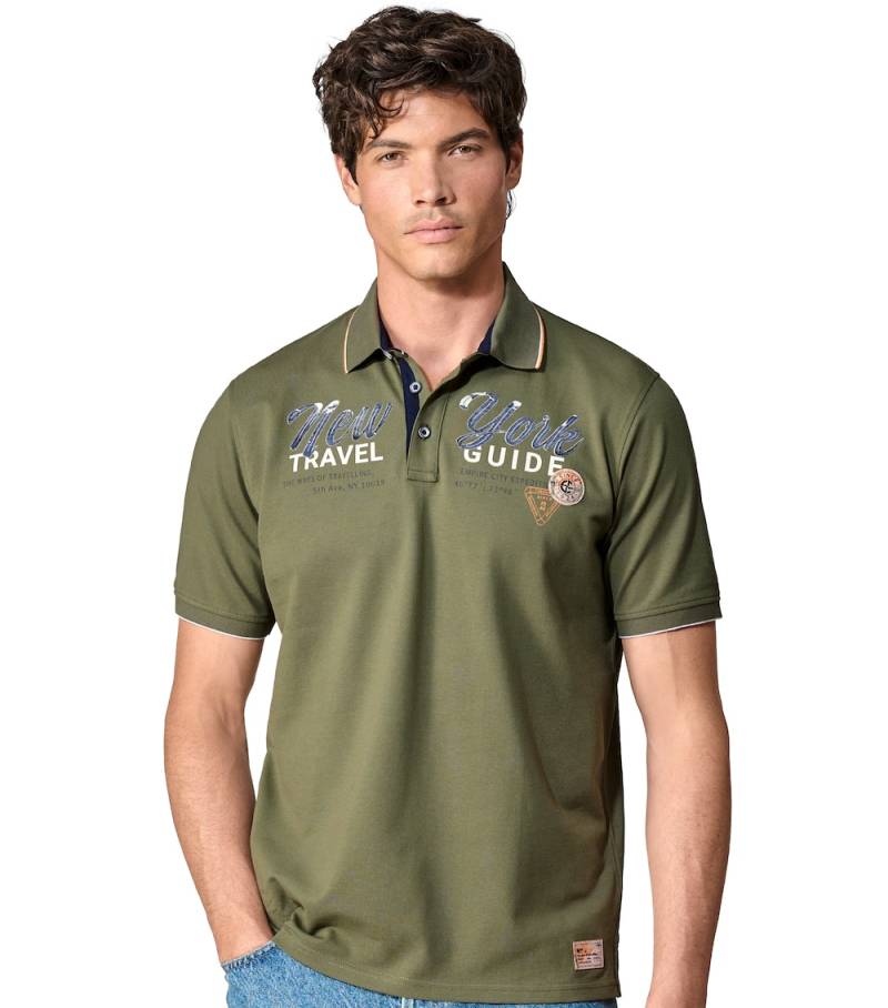 Große Größen Polo-Shirt uni, Herren, türkis, Größe: XXL, Baumwolle, Happy Size DE Men von CASAMODA