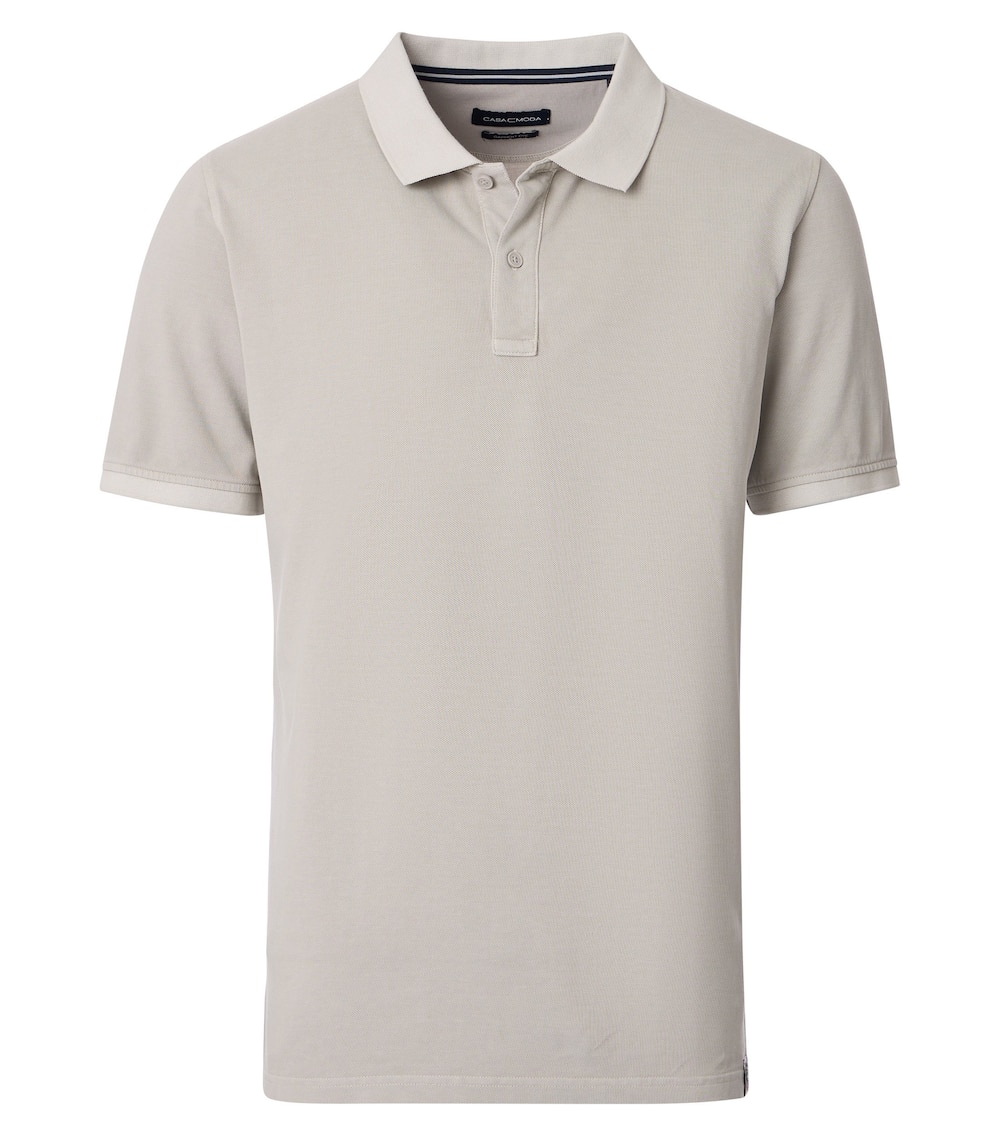 Große Größen Polo-Shirt uni, Herren, grau, Größe: XL, Baumwolle, Happy Size Men von CASAMODA
