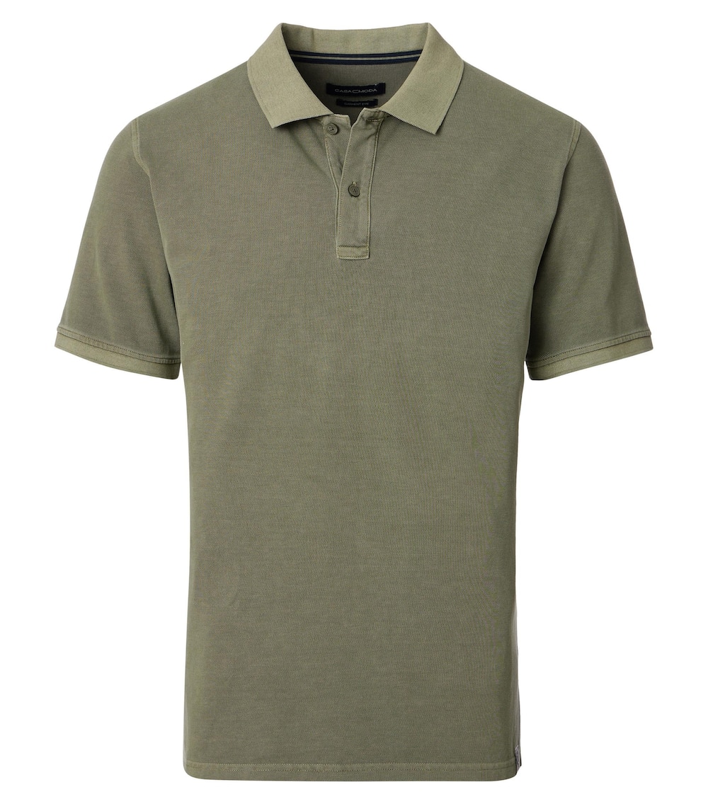 Große Größen Polo-Shirt uni, Herren, grün, Größe: XXL, Baumwolle, Happy Size Men von CASAMODA