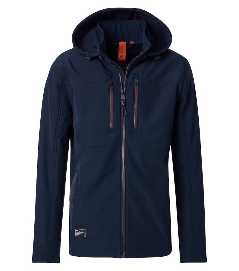 Große Größen Softshelljacke uni, Herren, grau, Größe: XXL, Polyester, Happy Size Men von CASAMODA