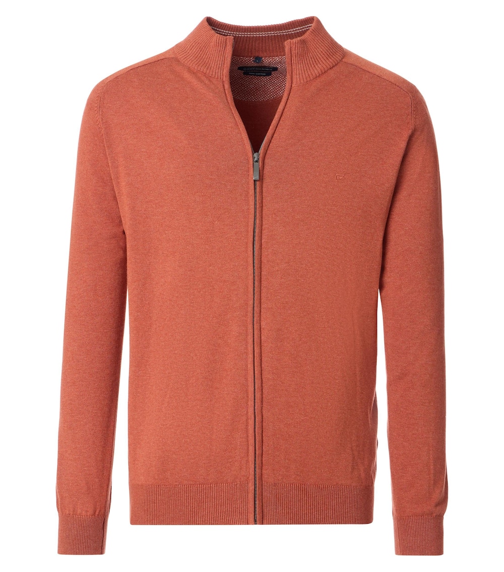 Große Größen Strickjacke uni, Herren, orange, Größe: 4XL, Happy Size Men von CASAMODA