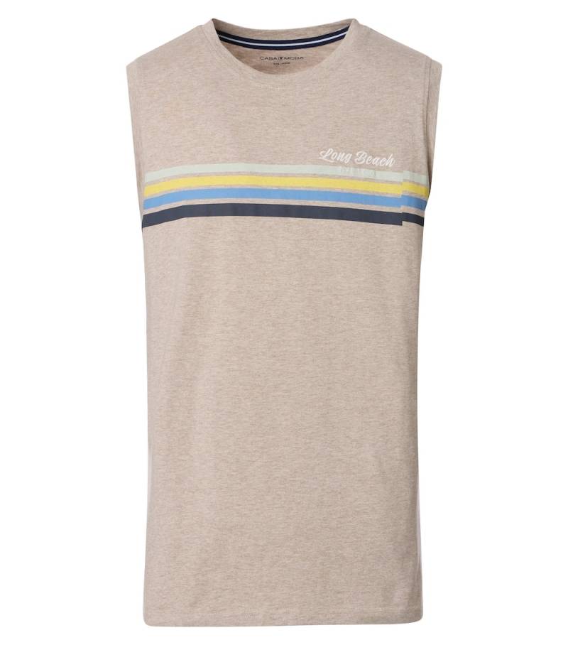 Große Größen Tanktop uni, Herren, braun, Größe: 6XL, Baumwolle, Happy Size Men von CASAMODA