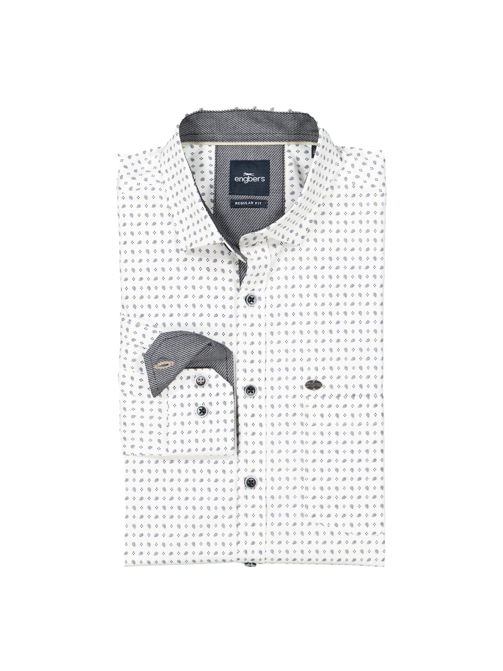 Große Größen Langarm-Hemd gemustert, Herren, weiß, Größe: 3XL, Baumwolle, Happy Size Men Große Größen Langarm-Hemd gemustert, Herren, weiß, Größe: 3XL, Baumwolle, Happy Size Men von Engbers
