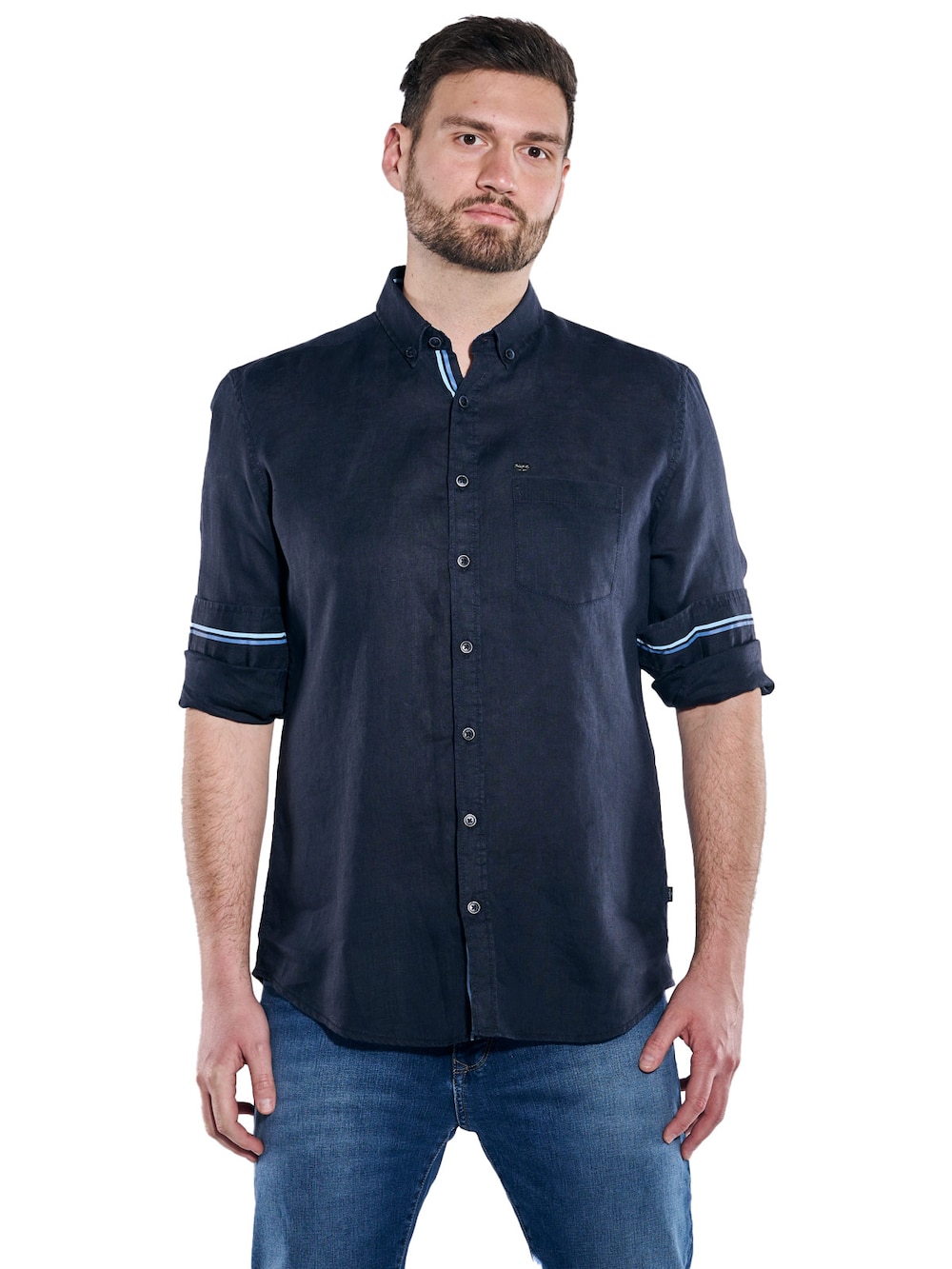 Große Größen Langarm-Hemd regular, Herren, türkis, Größe: 4XL, Leinen, Happy Size Men Große Größen Langarm-Hemd regular, Herren, türkis, Größe: 4XL, Leinen, Happy Size Men von Engbers