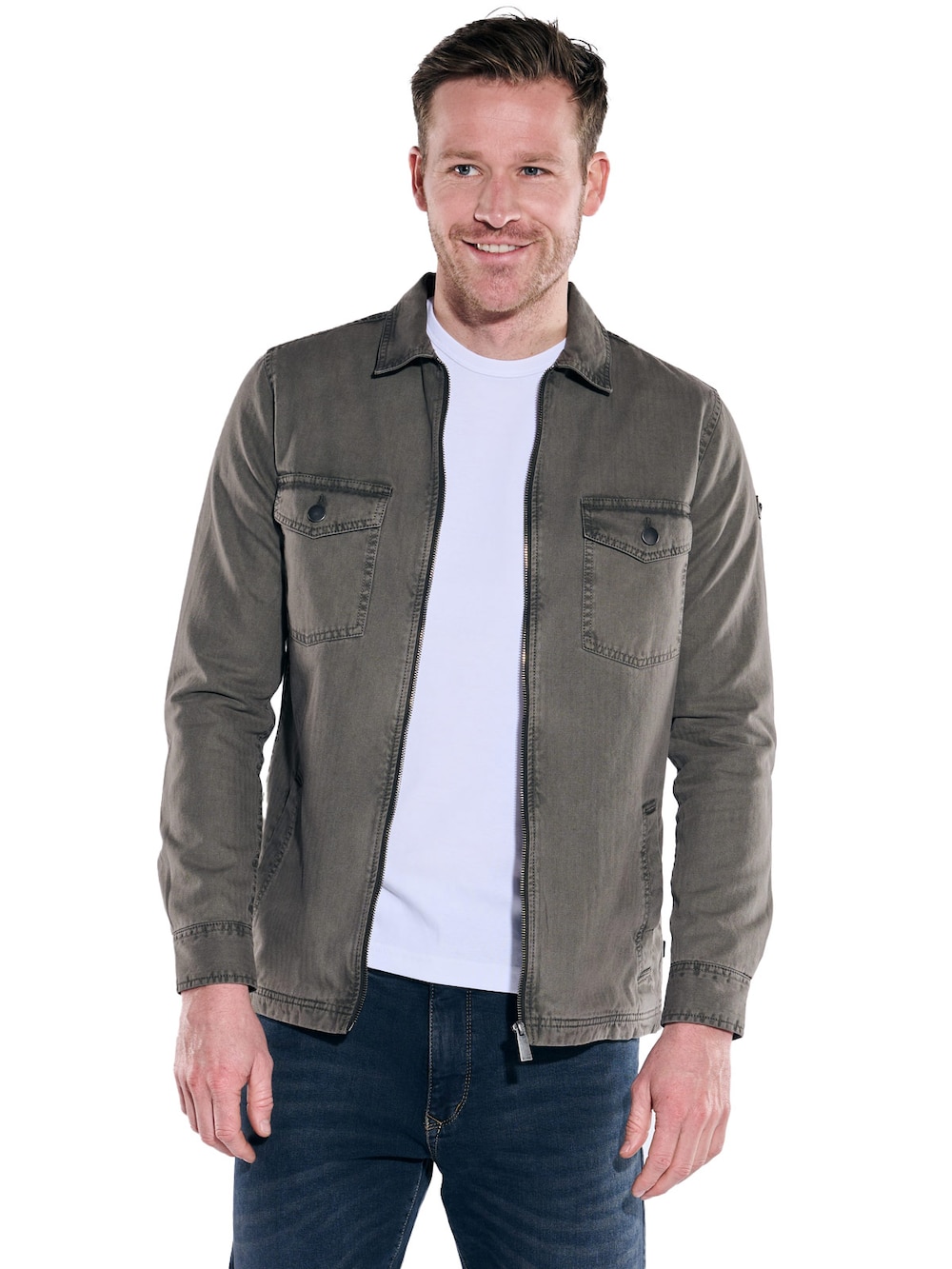 Große Größen Overshirt uni, Herren, braun, Größe: 5XL, Baumwolle, Happy Size Men von Happy Size Men