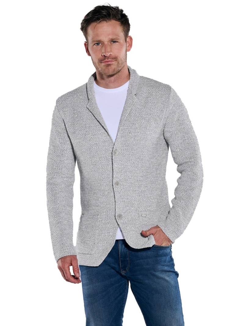 Große Größen engbers Herren Sticksakko strukturiert , Herren, grau, Größe: 3XL, Baumwolle/Synthetische Fasern, Happy Size DE Men von engbers