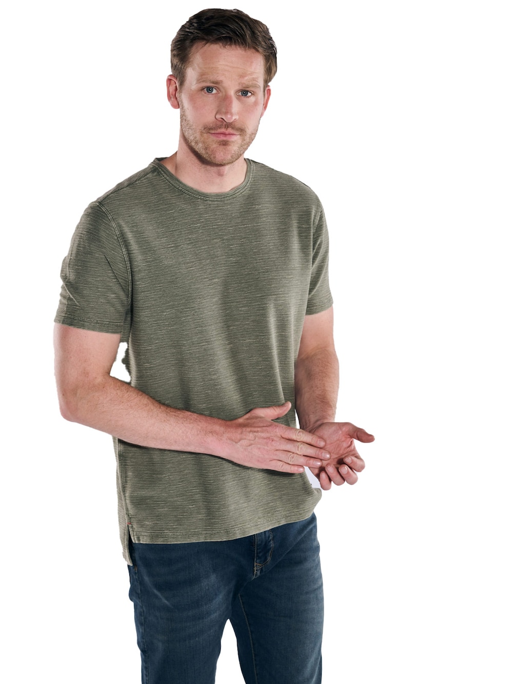 Große Größen T-Shirt strukturiert, Herren, braun, Größe: 6XL, Baumwolle, Happy Size Men von Engbers