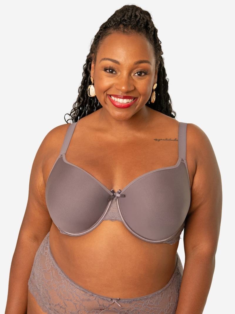 Große Größen BH LUCY Demi-BHs Bügel-BHs, Damen, grau, Größe: 95F, Polyester/Synthetische Fasern/Elasthan, Happy Size DE Women von SugarShape