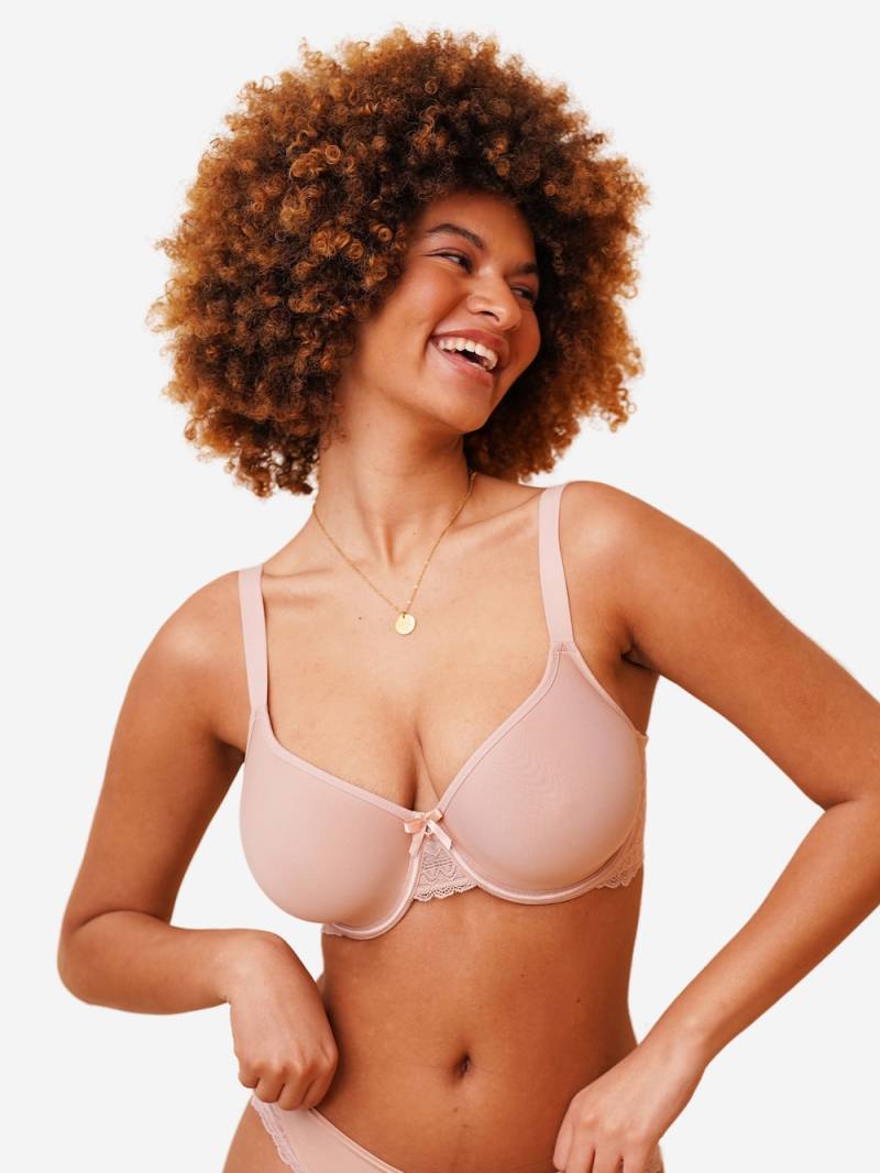 Große Größen BH LUCY Demi-BHs Bügel-BHs, Damen, rosa, Größe: 100B, Polyester/Synthetische Fasern/Elasthan, Happy Size DE Women von SugarShape
