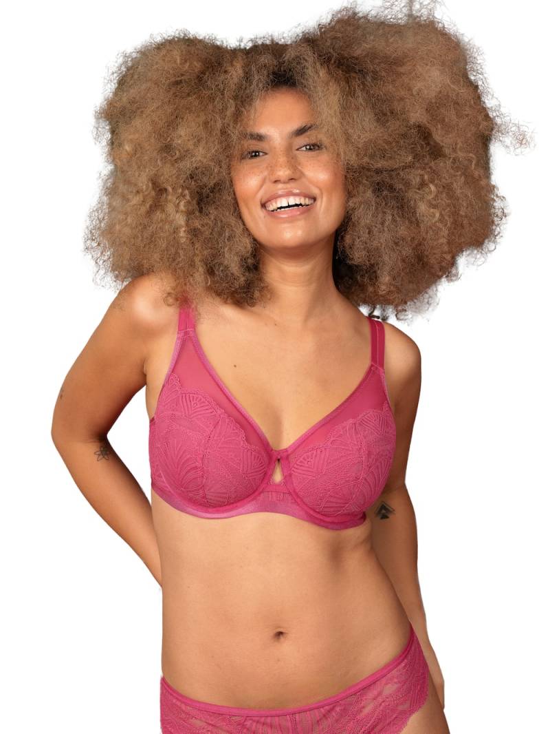 Große Größen BH LUXE Full-Cup-BHs Bügel-BHs, Damen, rosa, Größe: 100C, Synthetische Fasern/Polyester/Baumwolle, Happy Size DE Women von SugarShape