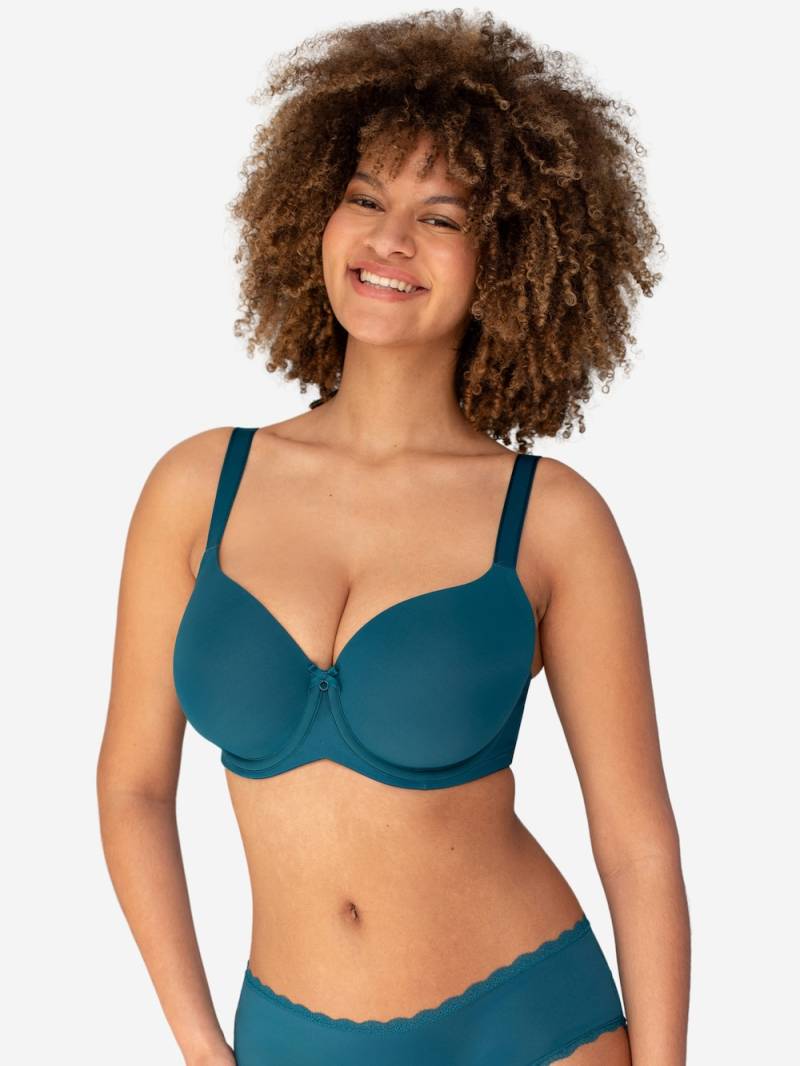 Große Größen BH TRUE Demi-BHs Bügel-BHs, Damen, türkis, Größe: 95D, Polyester/Synthetische Fasern/Elasthan, Happy Size DE Women von SugarShape