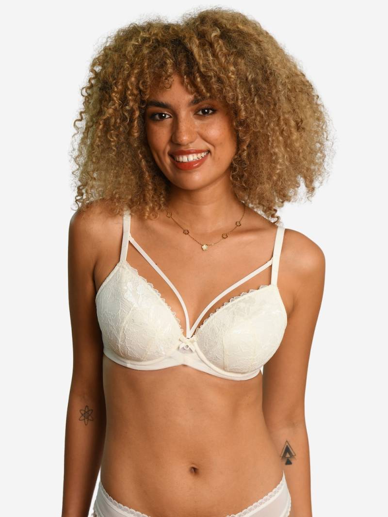 Große Größen BH VIENNA Plunge-BHs Bügel-BHs, Damen, weiß, Größe: 95C, Synthetische Fasern/Polyester/Baumwolle, Happy Size DE Women von SugarShape