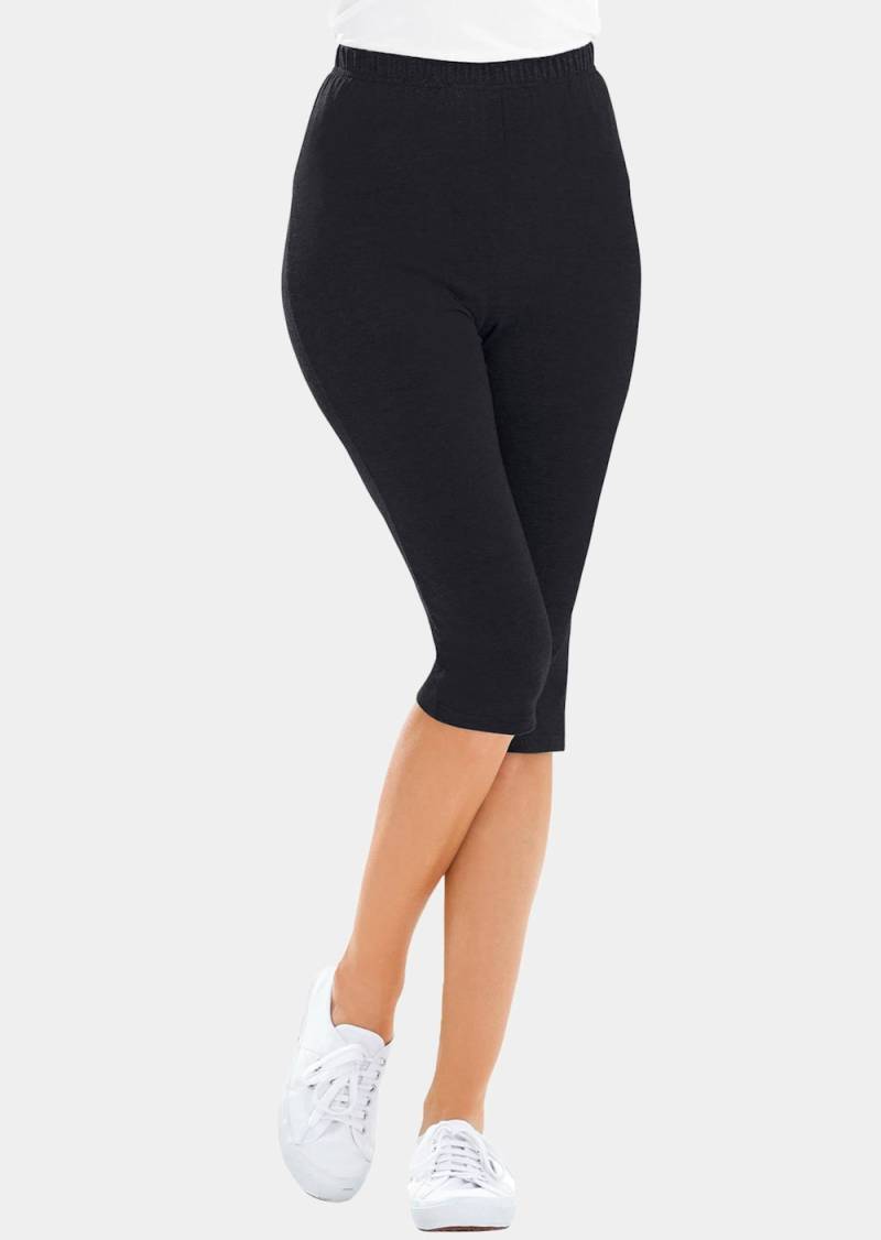 Große Größen Bequeme Capri-Leggings, Damen, schwarz, Größe: 24, Baumwolle, Happy Size DE Women Große Größen Bequeme Capri-Leggings, Damen, schwarz, Größe: 24, Baumwolle, Happy Size DE Women von GOLDNER