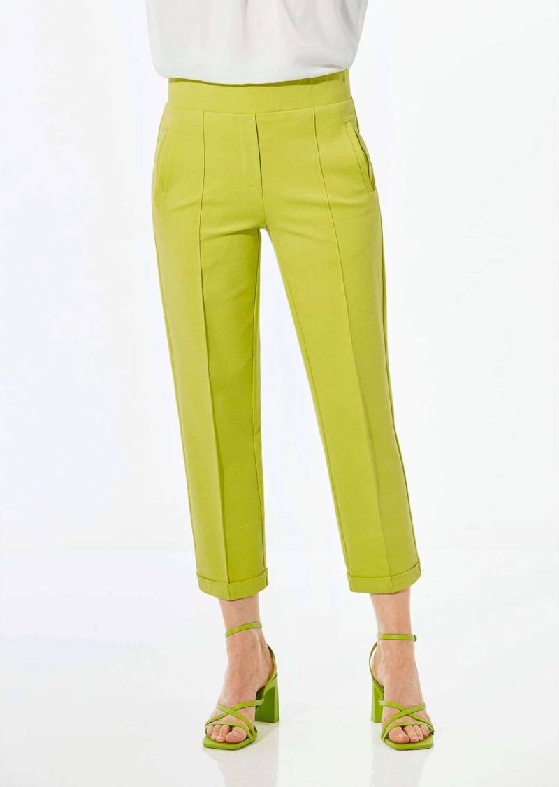 Große Größen Hose mit 7/8-Länge, Damen, grün, Größe: 24, Viskose/Synthetische Fasern, Happy Size DE Women von GOLDNER