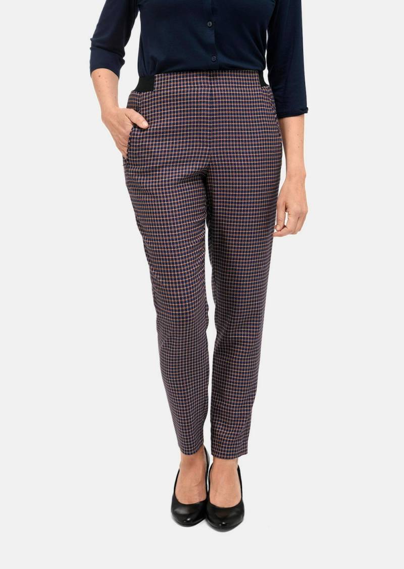 Große Größen Klassische Karohose Martha, Damen, braun, Größe: 25, Polyester/Viskose, Happy Size DE Women von GOLDNER