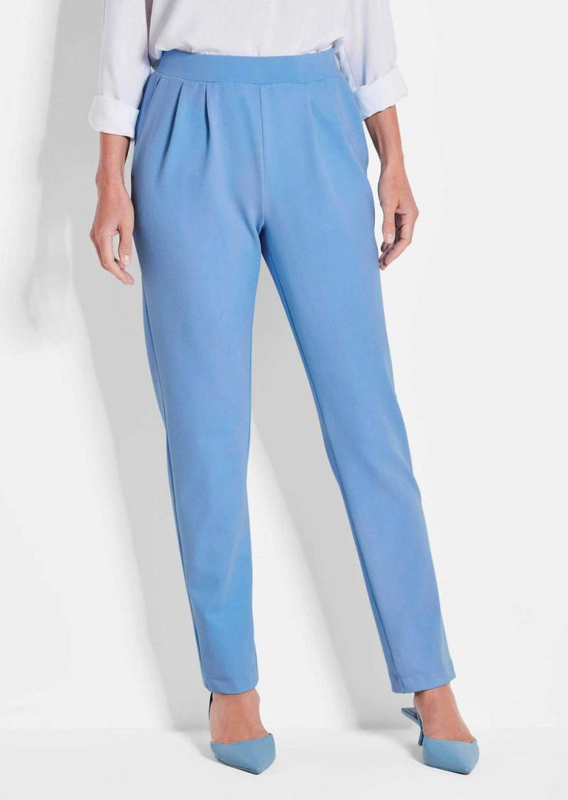 Große Größen Businesshose SARA mit Komfortbund, Damen, blau, Größe: 54, Happy Size DE Women von GOLDNER