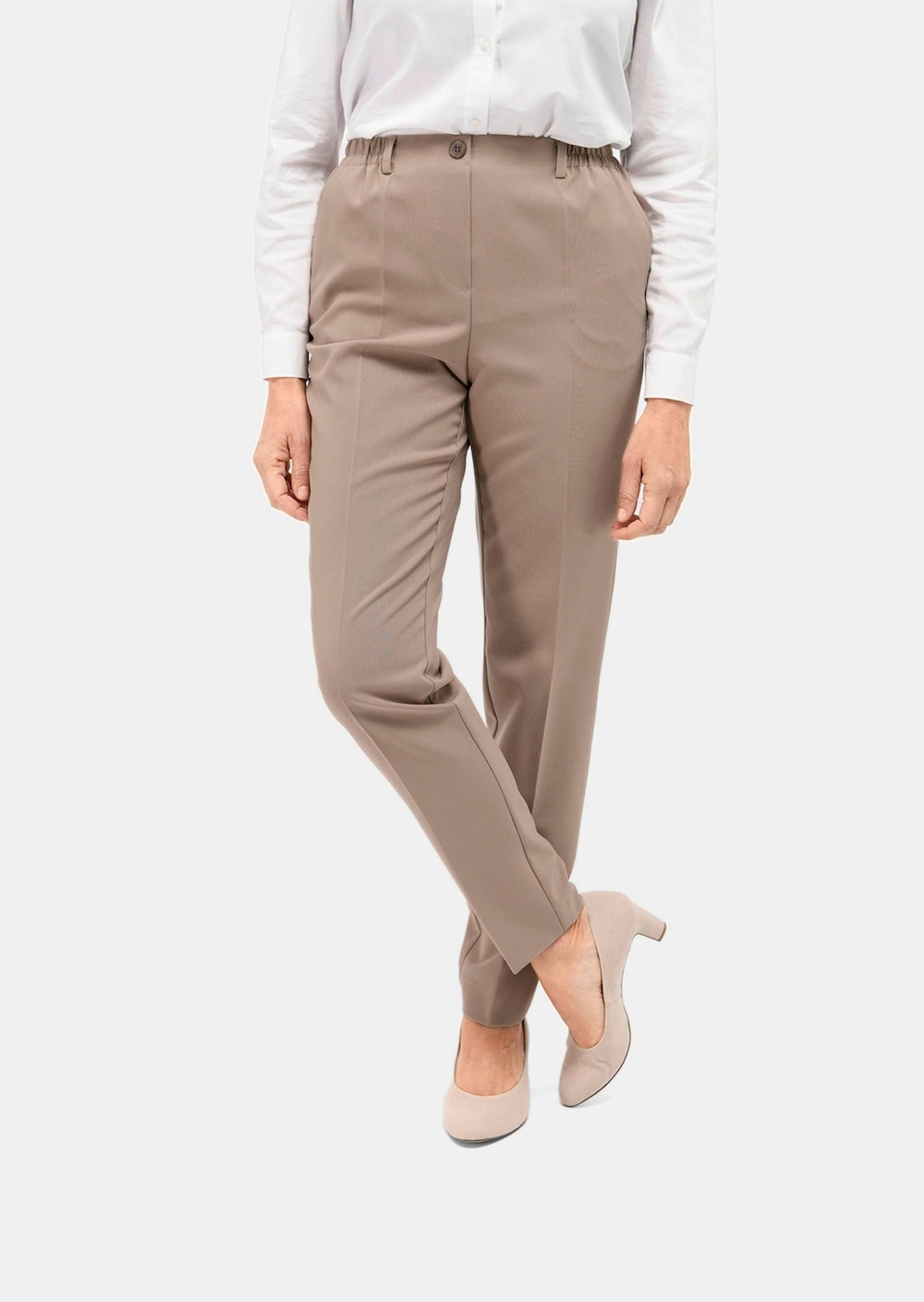 Große Größen Schmutzabweisende Schlupfhose MARTHA D-Fender, Damen, braun, Größe: 44, Polyester, Happy Size DE Women von GOLDNER