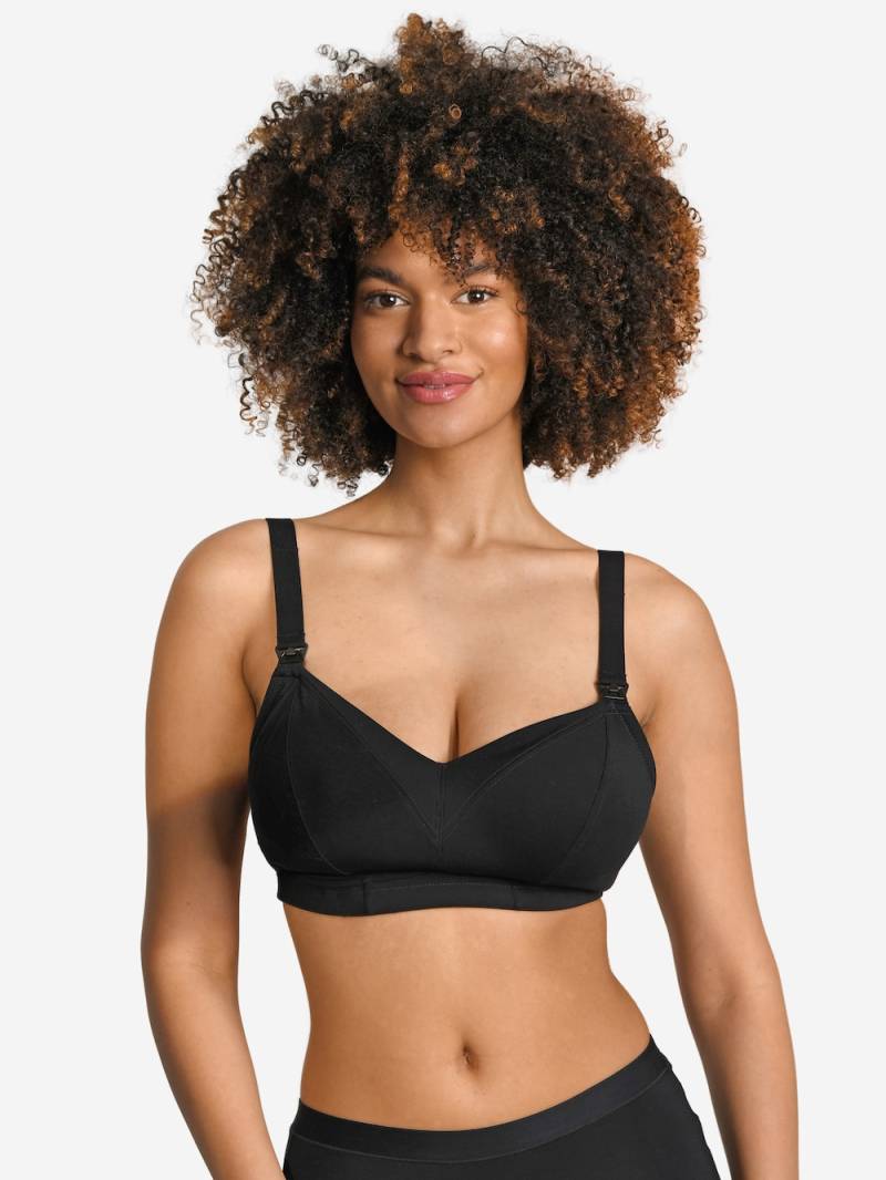 Große Größen Still-Bralette Cozymama Bralette, Damen, schwarz, Größe: 90I, Polyester/Synthetische Fasern/Elasthan, Happy Size DE Women von SugarShape