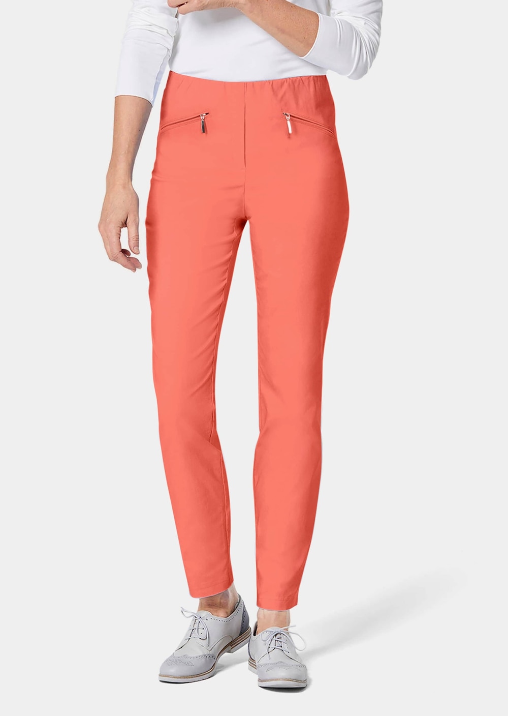 Große Größen Schlupfhose LOUISA mit Steppnähten, Damen, orange, Größe: 46, Baumwolle/Synthetische Fasern, Happy Size DE Women von GOLDNER