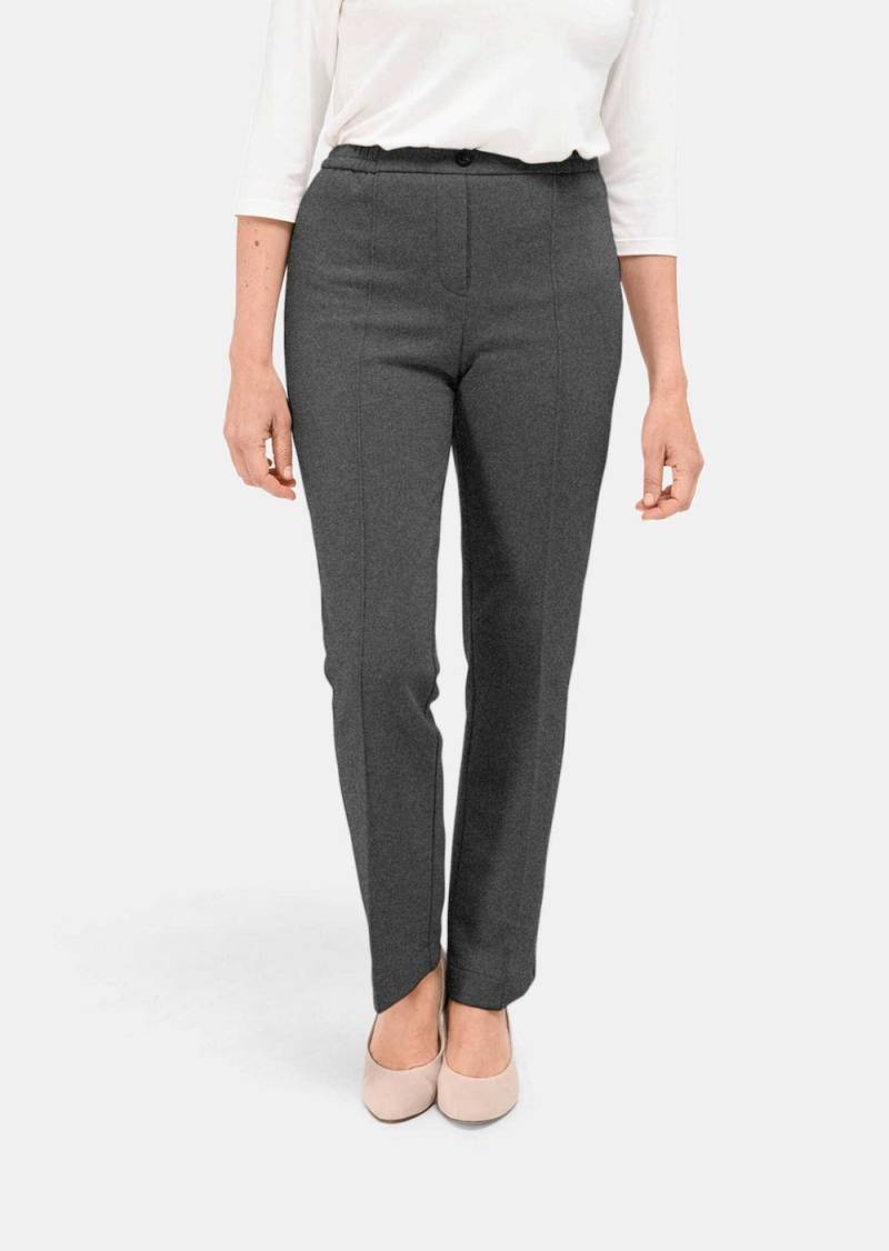 Große Größen Thermo-Jerseyschlupfhose MARTHA, Damen, grau, Größe: 42, Baumwolle/Polyester, Happy Size DE Women von GOLDNER