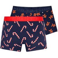 Happy Socks 2er-Pack Jersey-Trunks mit Weihnachtsmotiven in L von Happy Socks