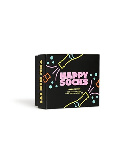 Happy Socks 2er Pack Socken Geschenkbox, bunte und lustige Glückwunsch Baumwolle Socken für Damen und Herren von Happy Socks