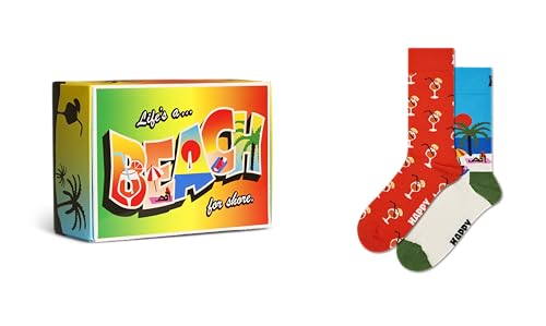 Happy Socks 2er-Pack nachhaltige niedrige Socken – Strand-Lifestyle für Männer und Frauen – Größe 36–40 von Happy Socks