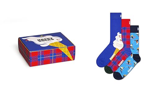 Happy Socks Unisex 3-pack Downhilll Skiing 3-er, Blau, 41-46 EU von Happy Socks