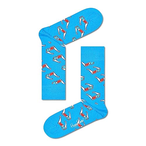 Happy Socks Unisex 3D Brille socken, bunt, 36-40 von Happy Socks