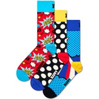 Happy Socks 3er Pack Super Dad-Socken in Geschenkbox in 46 von Happy Socks