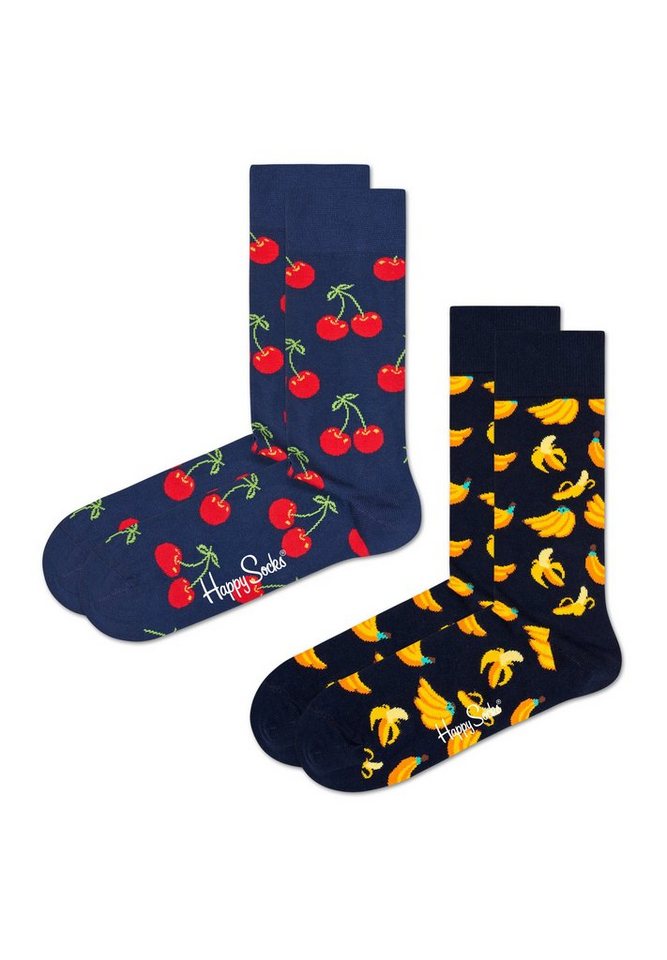 Happy Socks Basicsocken 2-Pack Classic Cherry Socks aus nachhaltiger Baumwolle von Happy Socks