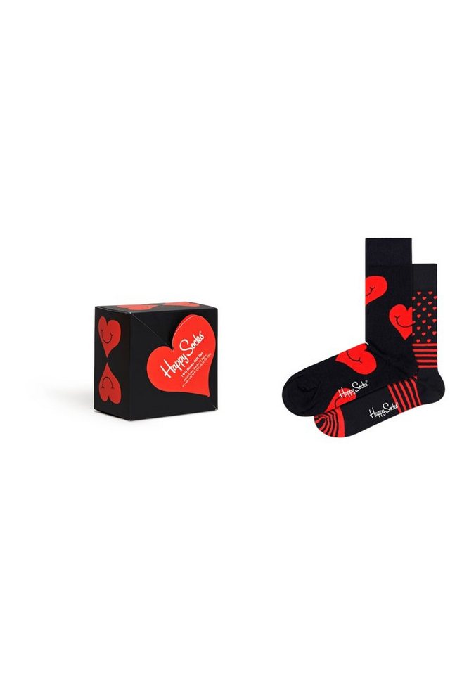 Happy Socks Basicsocken 2-Pack I Heart You Socks Gift Set gekämmte Baumwolle von Happy Socks